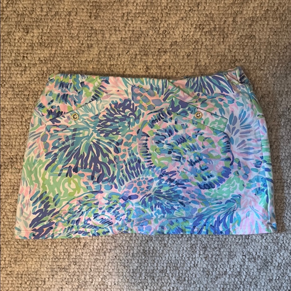 Lilly Pulitzer Pastel Tropical Mini Skirt